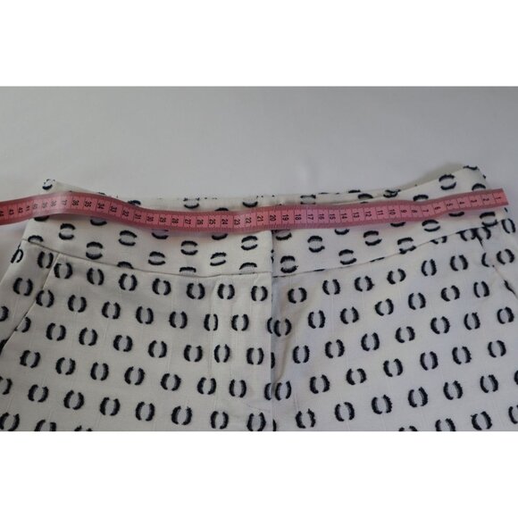 Loft Womens White‎ & Black Patterned Cotton Blend Shorts Size 2 - Picture 8 of 11
